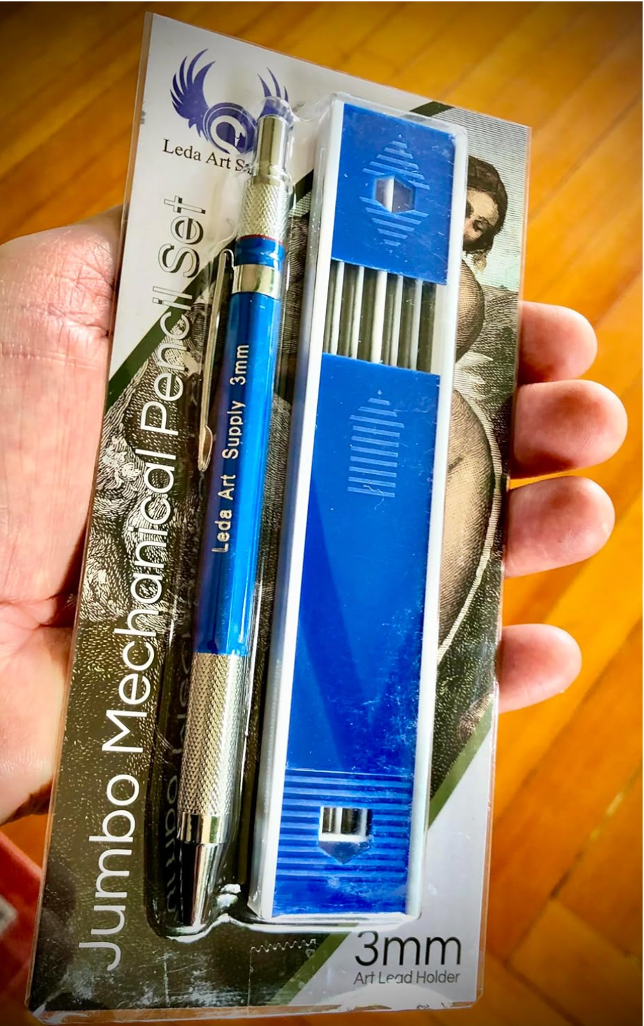 Leda Mechanical Pencil Black and Mixed Colors Lead Refill Pack for drawing and sketching (THICK 3mm)