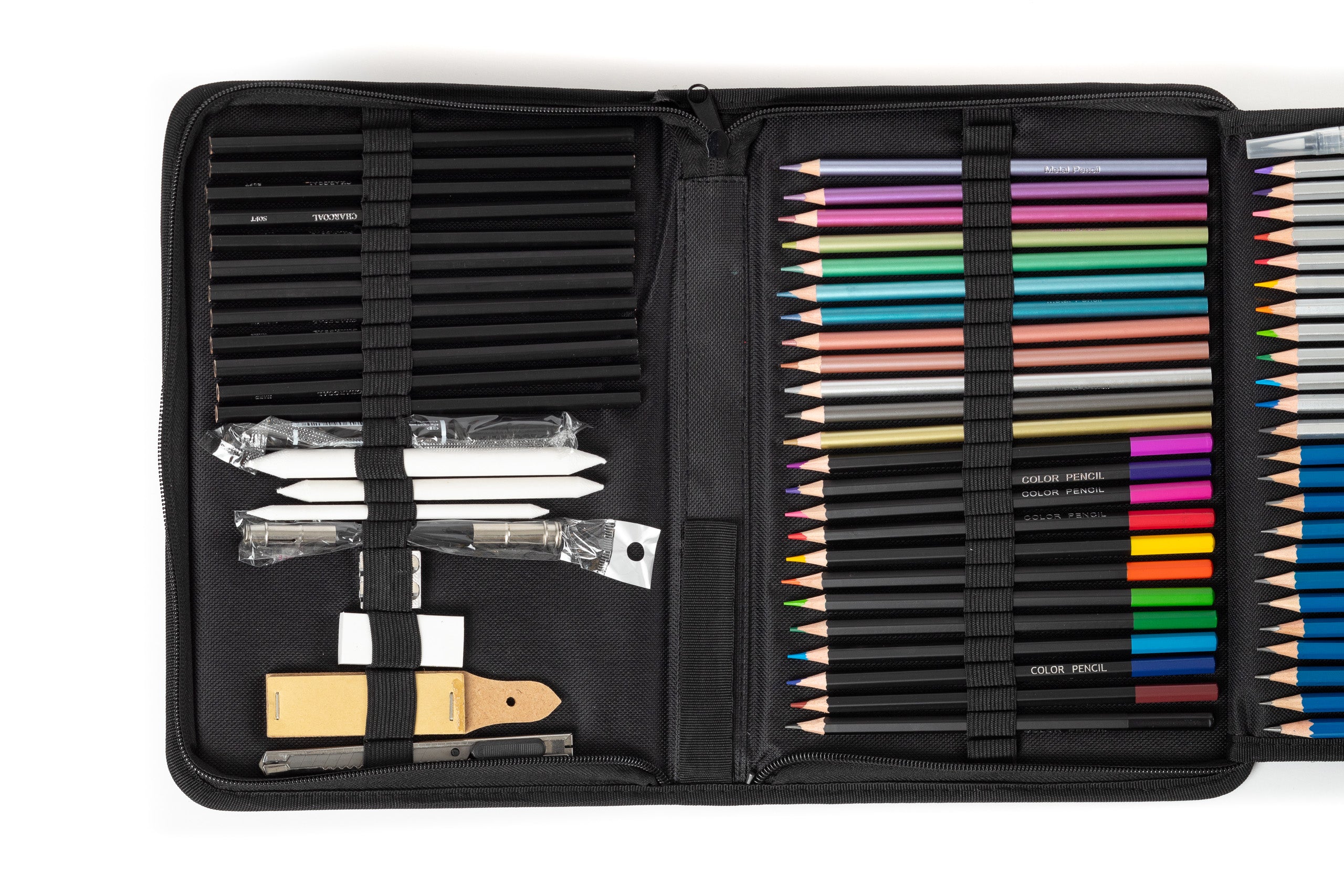 72 Piece Dream Art Kit for Colored Pencil Drawing Includes 60 Professional Sketch Pencils, Sketchbook and Tools