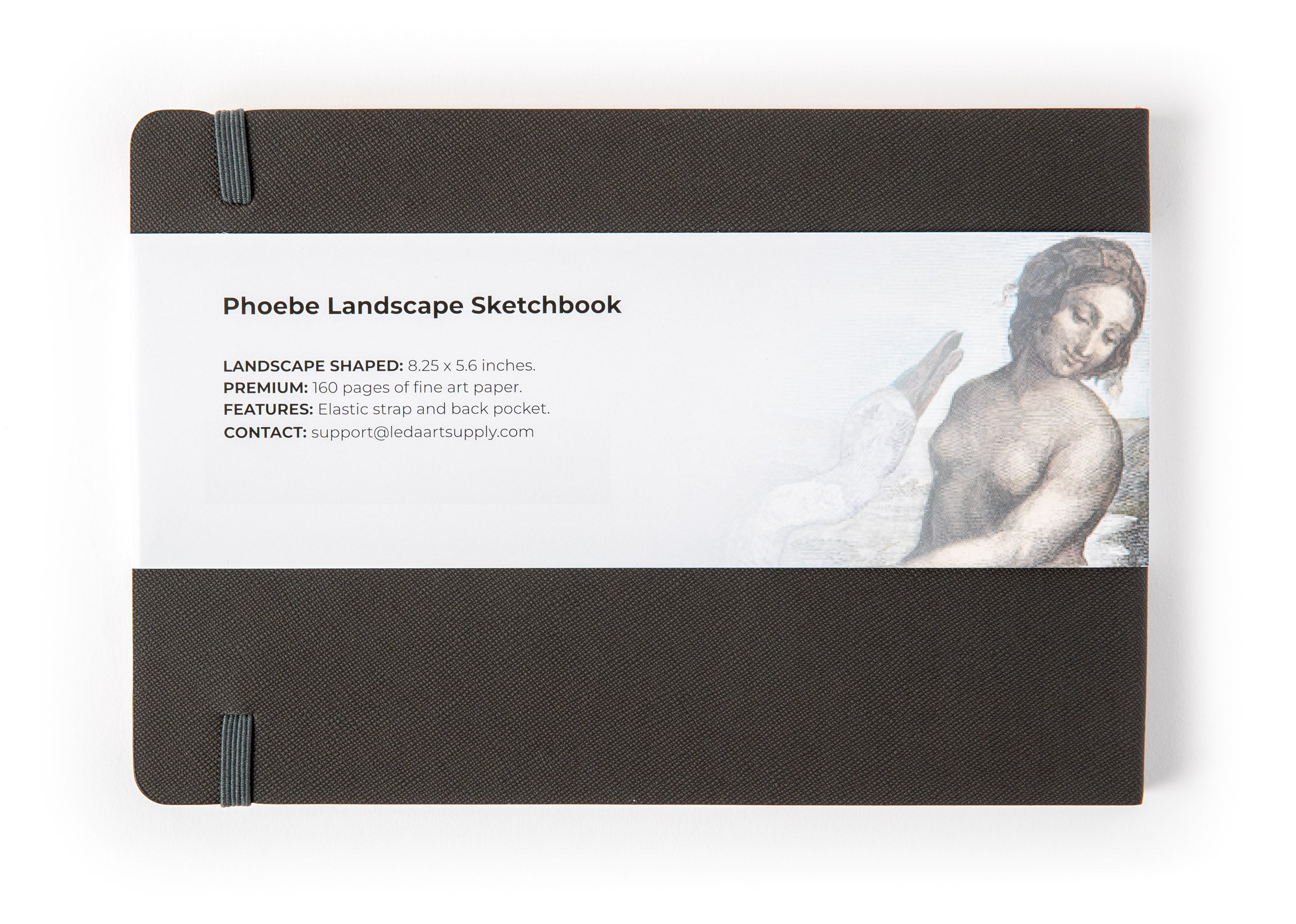 Landscape-Shaped Sketchbook, 8.25 x 5.5 inches, Lays Flat Flexible Sketchbook for artists, Ideal for Ink, Water Color, Pen, Pencils, 160 Premium Art Pages