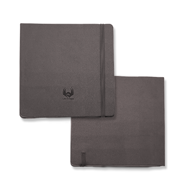 Square-Shaped Sketchbook, 8.3 x 8.3 inches, Lays Flat Flexible SketchBook for artists, Ideal for Ink, Water Color, Pen, Pencils, 160 Tear Resistant Pages