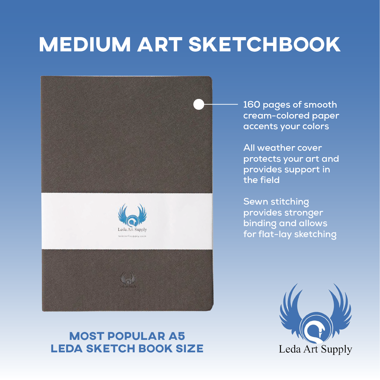 Medium Art Sketchbook – Leda Art Supply Medium Art Sketchbook – Leda Art Supply