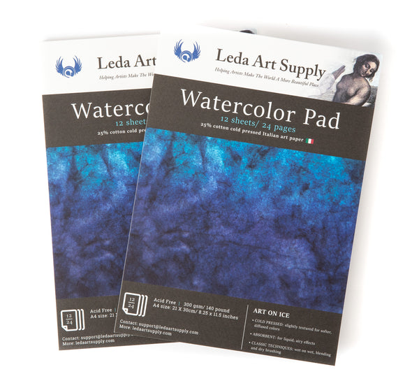Expert Watercolor Pad, Cold Pressed, Dual-Sided, 11 x 14, 32 Sheets -  Pack of 2
