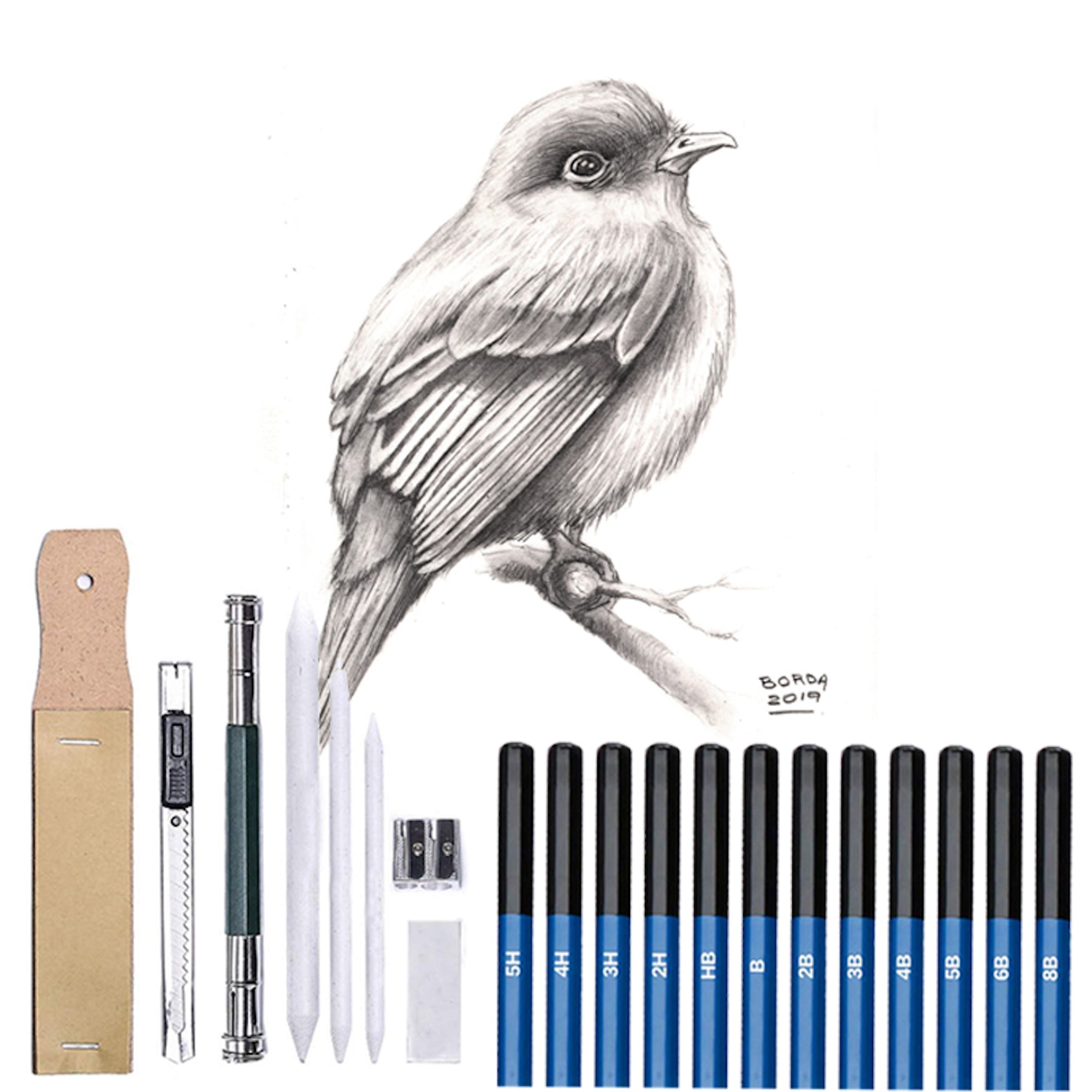 Leda Art Supply Premium Sketch Book (Medium 8.25 x 5.7 inch) for  Professional Ink, Pen, Graphite and Colored Pencil Drawing 